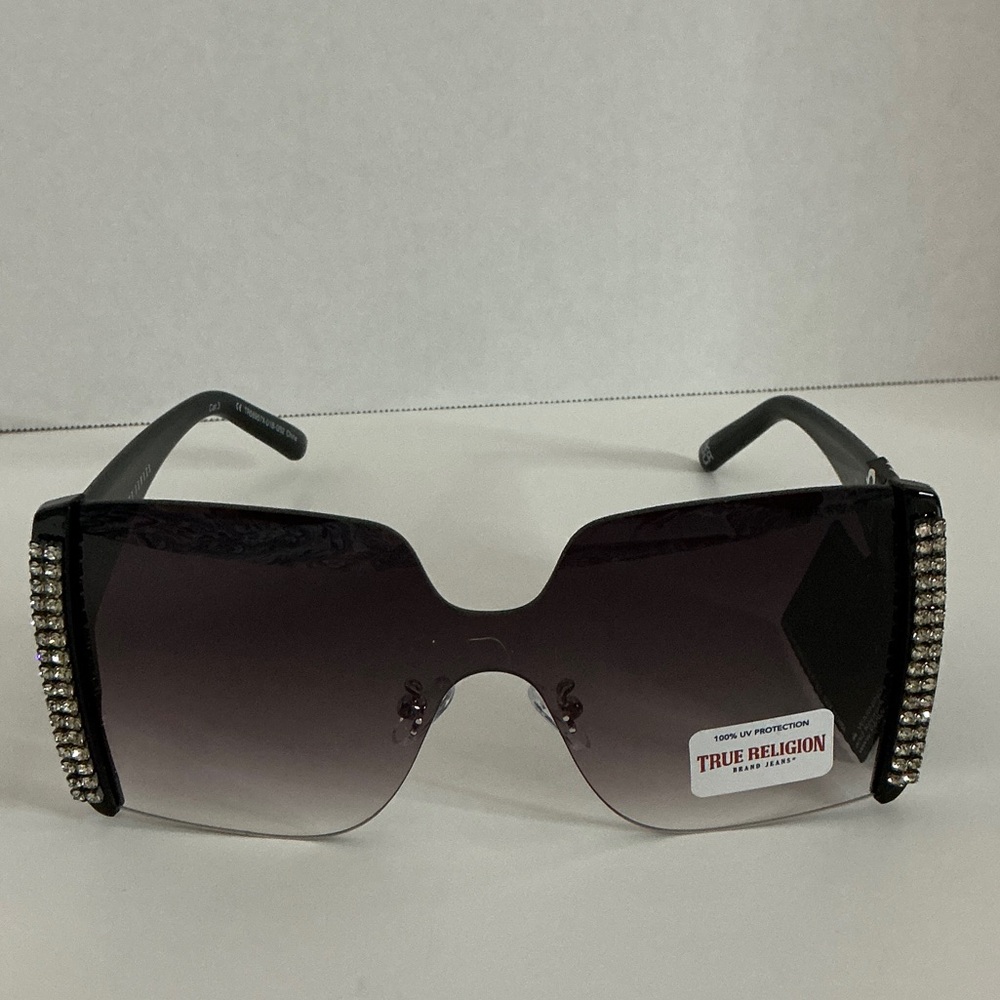 NWT True Religion Jeweled Accent Square Sunglasses